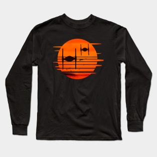 Tie Fighter Sunset Long Sleeve T-Shirt